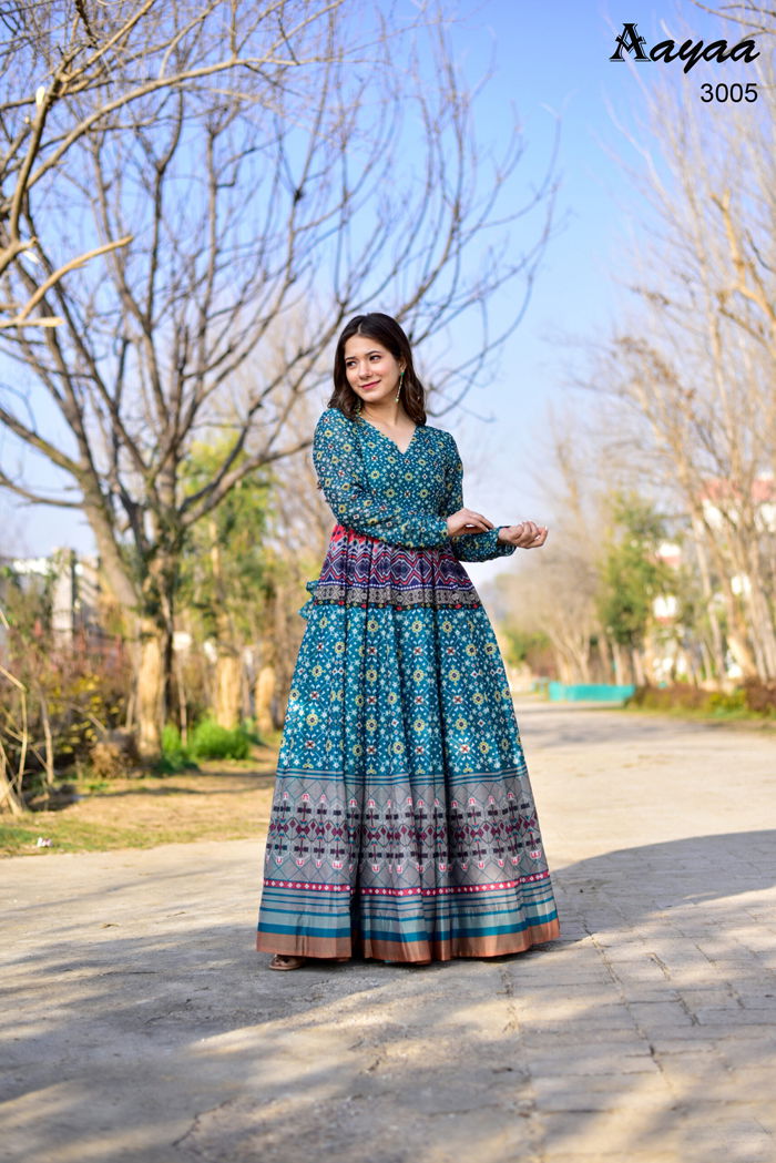 Aayaa 4 Festive Wear Wholesale Long Gown Collection